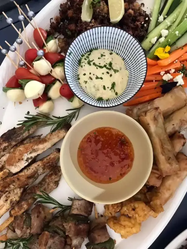 Canapé platter by Quench x Como